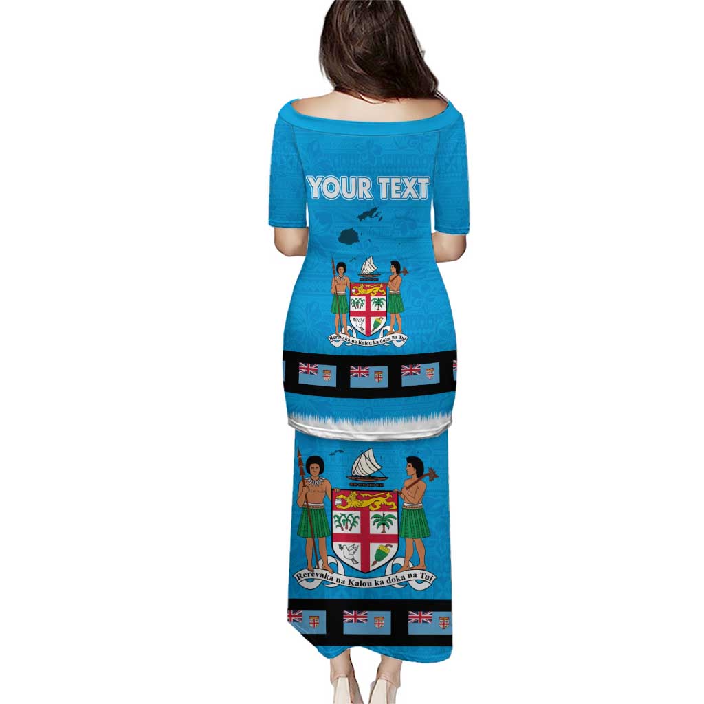 Fiji Merry Christmas Puletasi Santa Suit Style With Tapa Tribal Pattern LT03 - Polynesian Pride
