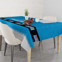 Fiji Merry Christmas Tablecloth Santa Suit Style With Tapa Tribal Pattern LT03 - Polynesian Pride
