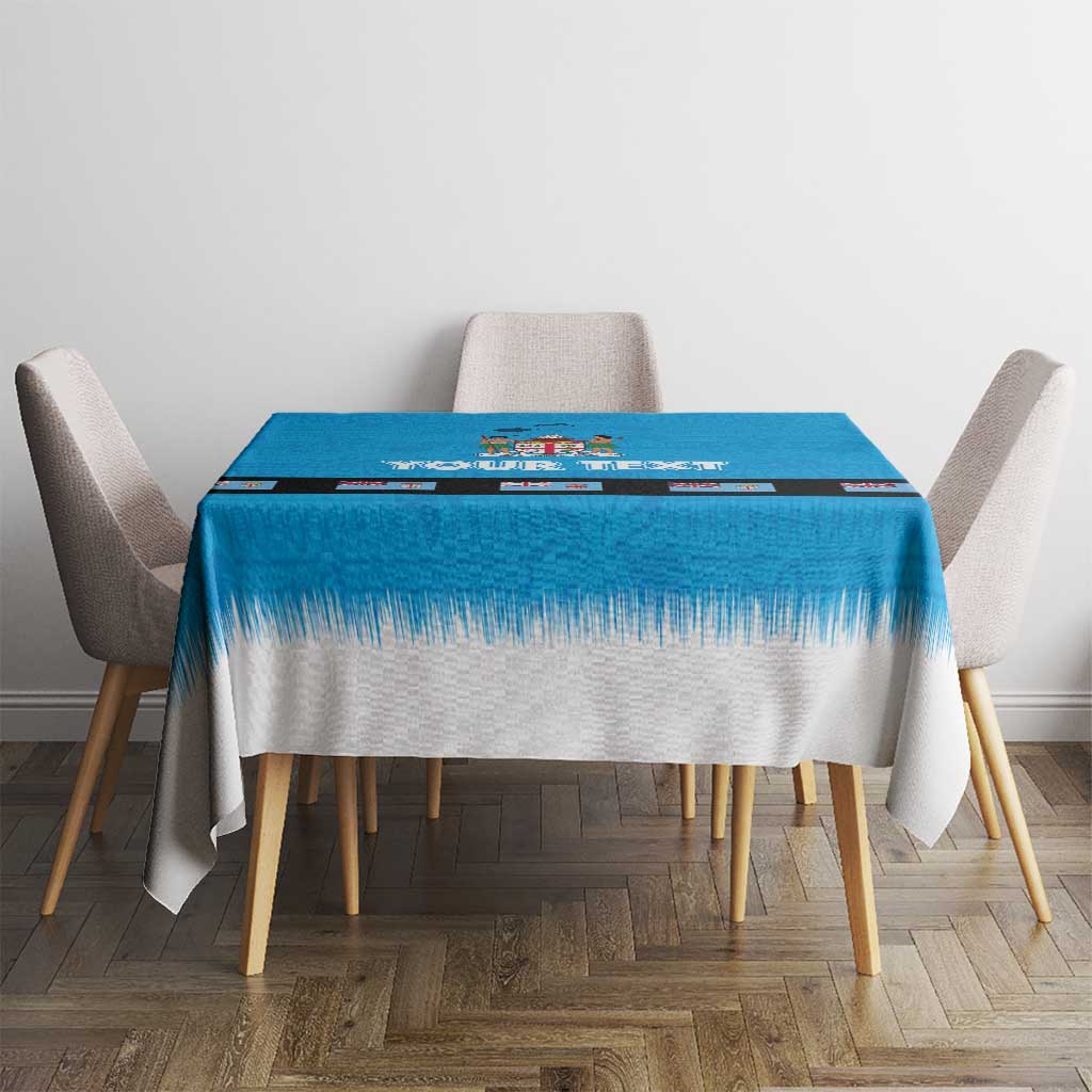 Fiji Merry Christmas Tablecloth Santa Suit Style With Tapa Tribal Pattern LT03 - Polynesian Pride