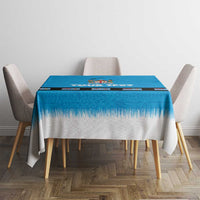 Fiji Merry Christmas Tablecloth Santa Suit Style With Tapa Tribal Pattern LT03 - Polynesian Pride