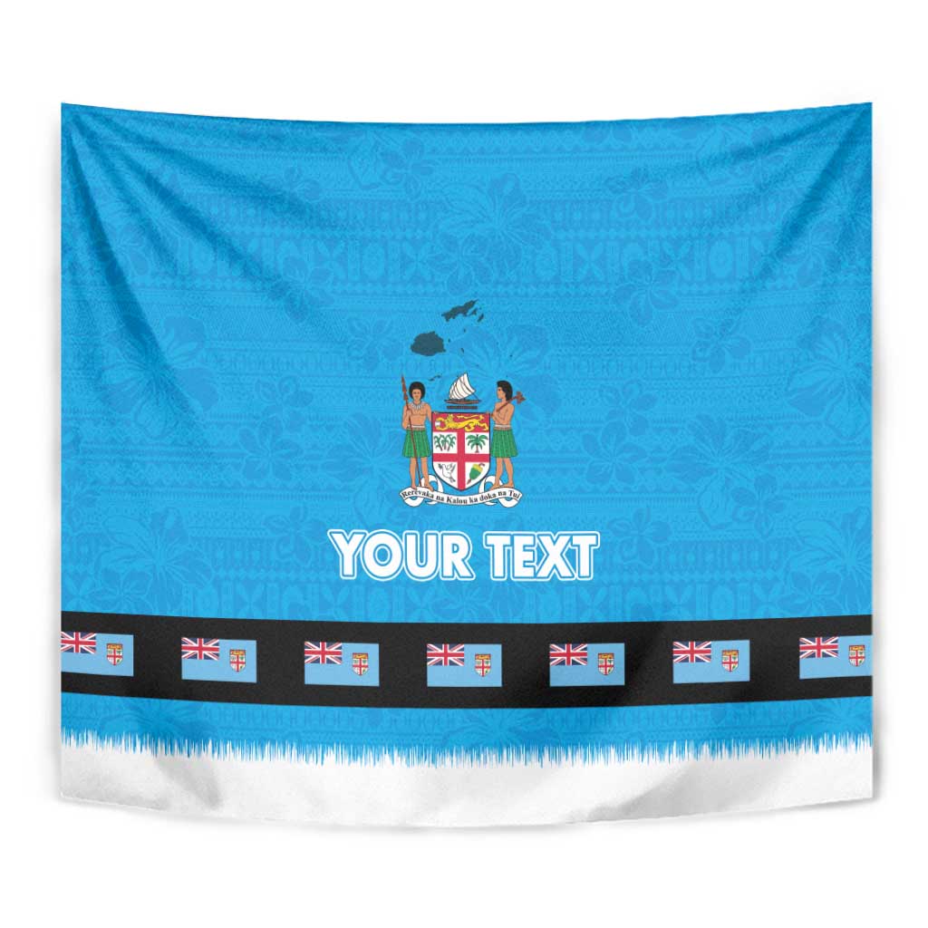 Fiji Merry Christmas Tapestry Santa Suit Style With Tapa Tribal Pattern LT03 - Polynesian Pride