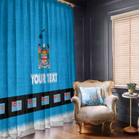Fiji Merry Christmas Window Curtain Santa Suit Style With Tapa Tribal Pattern LT03 - Polynesian Pride