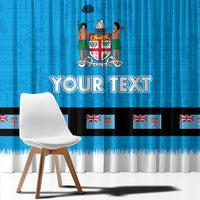 Fiji Merry Christmas Window Curtain Santa Suit Style With Tapa Tribal Pattern LT03 - Polynesian Pride