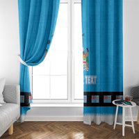 Fiji Merry Christmas Window Curtain Santa Suit Style With Tapa Tribal Pattern LT03 - Polynesian Pride