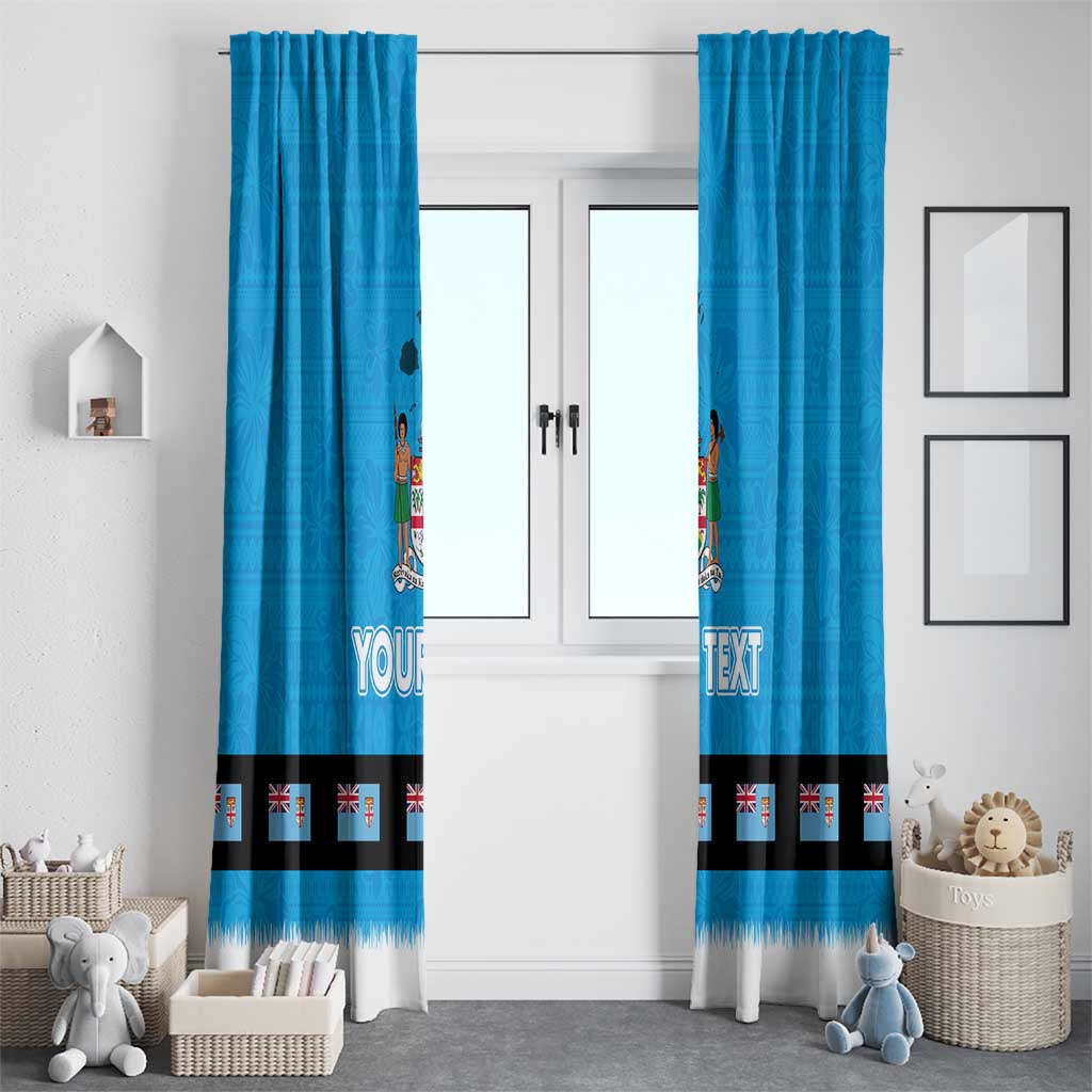 Fiji Merry Christmas Window Curtain Santa Suit Style With Tapa Tribal Pattern LT03 - Polynesian Pride