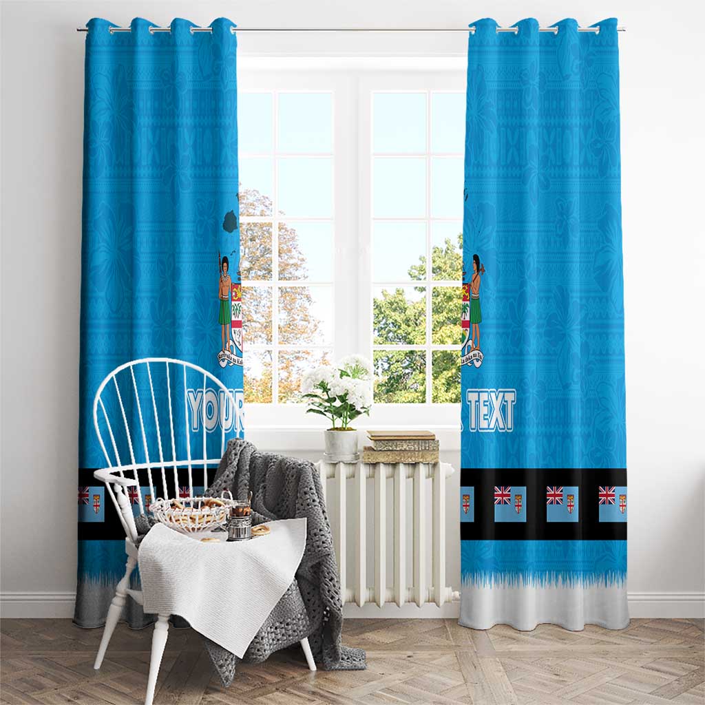 Fiji Merry Christmas Window Curtain Santa Suit Style With Tapa Tribal Pattern LT03 - Polynesian Pride