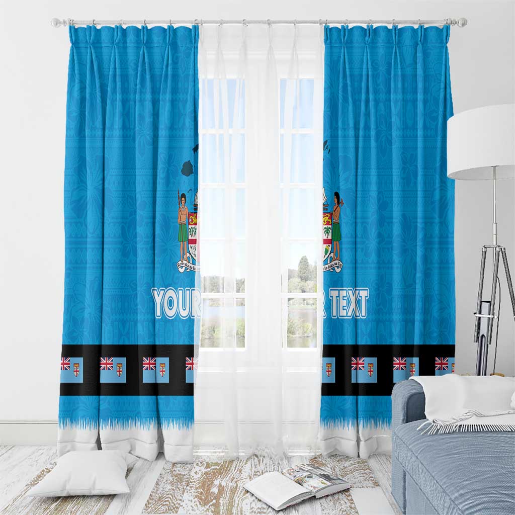 Fiji Merry Christmas Window Curtain Santa Suit Style With Tapa Tribal Pattern LT03 - Polynesian Pride