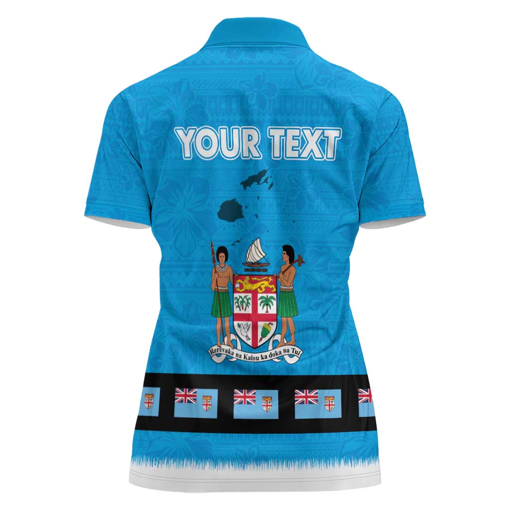 Fiji Merry Christmas Women Polo Shirt Santa Suit Style With Tapa Tribal Pattern LT03 - Polynesian Pride