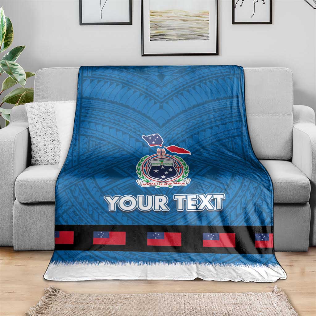Samoa Merry Christmas Blanket Santa Suit Style With Tatau Tattoo Pattern LT03 - Polynesian Pride