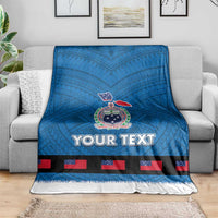 Samoa Merry Christmas Blanket Santa Suit Style With Tatau Tattoo Pattern LT03 - Polynesian Pride
