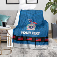 Samoa Merry Christmas Blanket Santa Suit Style With Tatau Tattoo Pattern LT03 - Polynesian Pride
