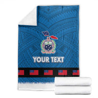 Samoa Merry Christmas Blanket Santa Suit Style With Tatau Tattoo Pattern LT03 - Polynesian Pride