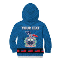 Samoa Merry Christmas Kid Hoodie Santa Suit Style With Tatau Tattoo Pattern LT03 - Polynesian Pride