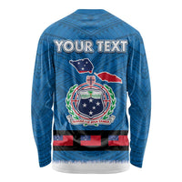 Samoa Merry Christmas Long Sleeve Shirt Santa Suit Style With Tatau Tattoo Pattern LT03 - Polynesian Pride