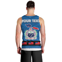 Samoa Merry Christmas Men Tank Top Santa Suit Style With Tatau Tattoo Pattern LT03 - Polynesian Pride