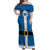 Samoa Merry Christmas Off Shoulder Maxi Dress Santa Suit Style With Tatau Tattoo Pattern