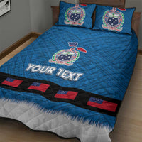 Samoa Merry Christmas Quilt Bed Set Santa Suit Style With Tatau Tattoo Pattern LT03 - Polynesian Pride