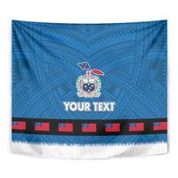 Samoa Merry Christmas Tapestry Santa Suit Style With Tatau Tattoo Pattern LT03 - Polynesian Pride