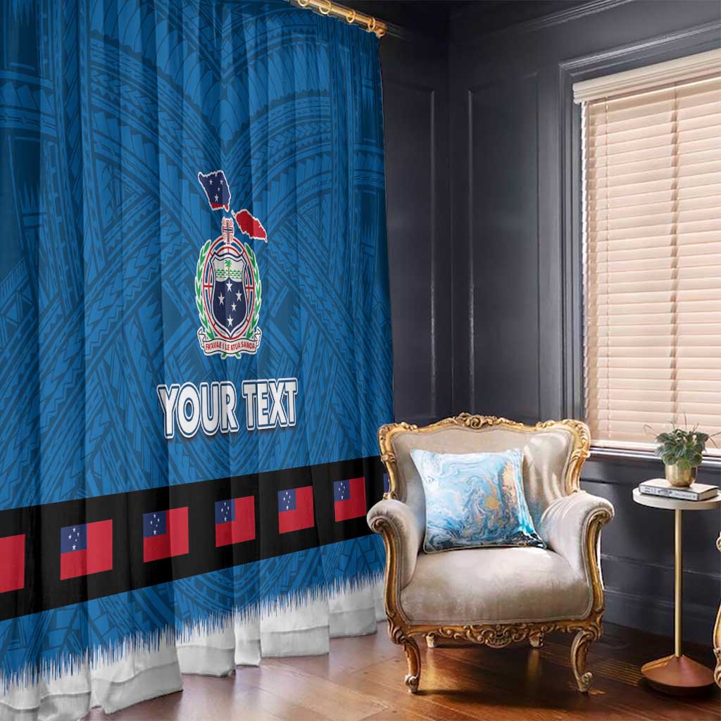 Samoa Merry Christmas Window Curtain Santa Suit Style With Tatau Tattoo Pattern LT03 - Polynesian Pride