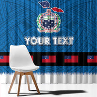 Samoa Merry Christmas Window Curtain Santa Suit Style With Tatau Tattoo Pattern LT03 - Polynesian Pride