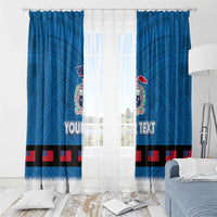 Samoa Merry Christmas Window Curtain Santa Suit Style With Tatau Tattoo Pattern LT03 - Polynesian Pride