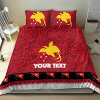 Papua New Guinea Merry Christmas Bedding Set Santa Suit Style With Melanesian Pattern LT03 - Polynesian Pride