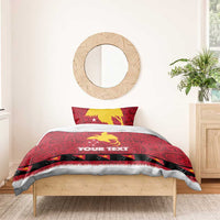 Papua New Guinea Merry Christmas Bedding Set Santa Suit Style With Melanesian Pattern LT03 - Polynesian Pride