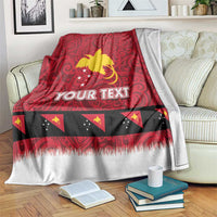 Papua New Guinea Merry Christmas Blanket Santa Suit Style With Melanesian Pattern LT03 Red - Polynesian Pride