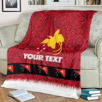 Papua New Guinea Merry Christmas Blanket Santa Suit Style With Melanesian Pattern LT03 - Polynesian Pride