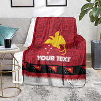 Papua New Guinea Merry Christmas Blanket Santa Suit Style With Melanesian Pattern LT03 - Polynesian Pride