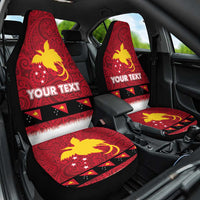 Papua New Guinea Merry Christmas Car Seat Cover Santa Suit Style With Melanesian Pattern LT03 One Size Red - Polynesian Pride