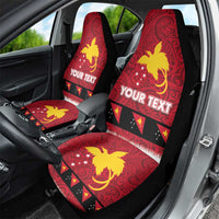 Papua New Guinea Merry Christmas Car Seat Cover Santa Suit Style With Melanesian Pattern LT03 - Polynesian Pride