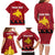 Papua New Guinea Merry Christmas Family Matching Long Sleeve Bodycon Dress and Hawaiian Shirt Santa Suit Style With Melanesian Pattern