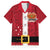 Papua New Guinea Merry Christmas Family Matching Off The Shoulder Long Sleeve Dress and Hawaiian Shirt Santa Suit Style With Melanesian Pattern