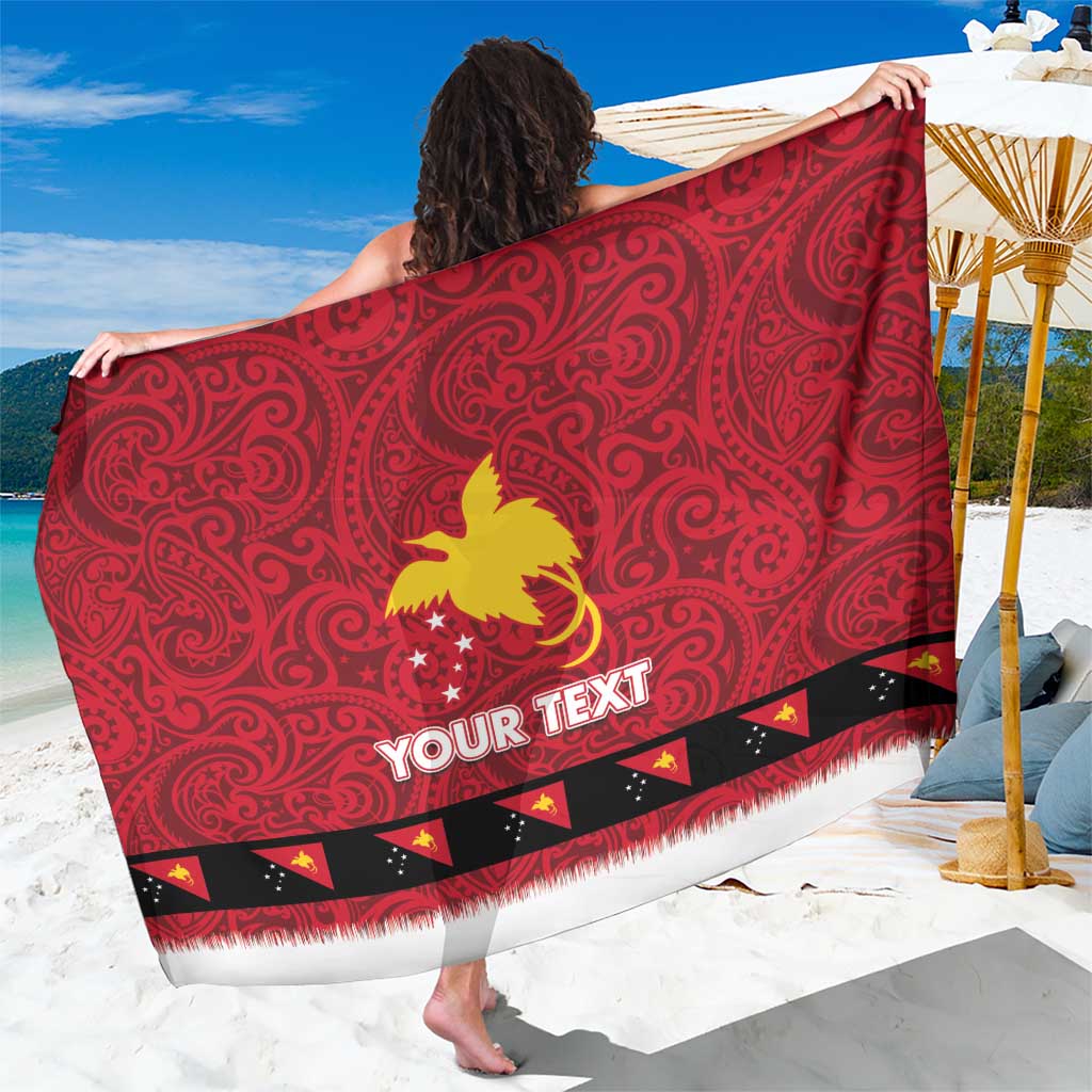 Papua New Guinea Merry Christmas Sarong Santa Suit Style With Melanesian Pattern LT03 One Size 44 x 66 inches Red - Polynesian Pride
