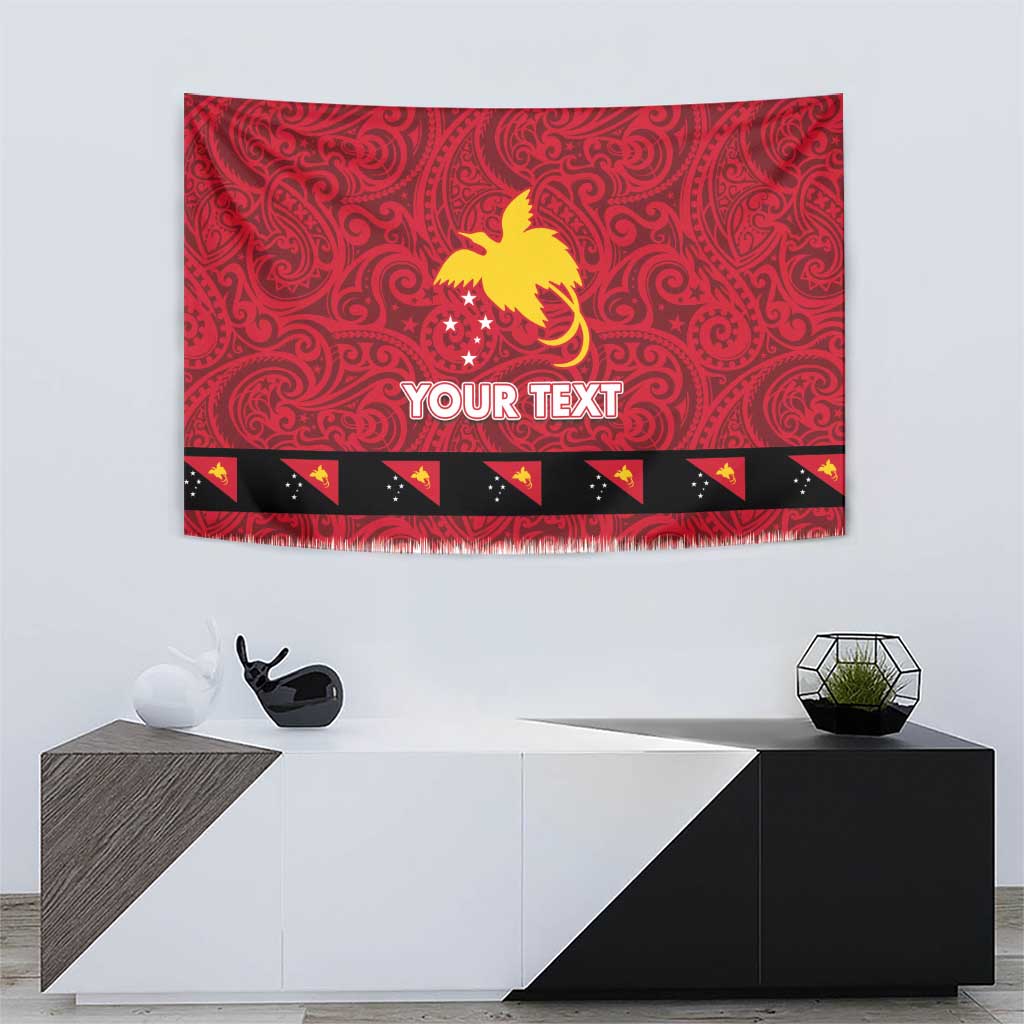 Papua New Guinea Merry Christmas Tapestry Santa Suit Style With Melanesian Pattern LT03 - Polynesian Pride