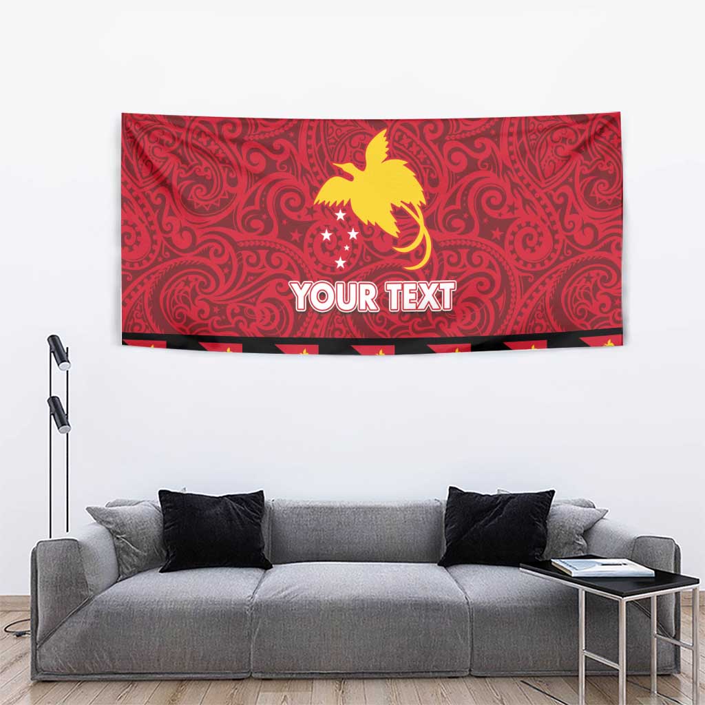 Papua New Guinea Merry Christmas Tapestry Santa Suit Style With Melanesian Pattern LT03 - Polynesian Pride