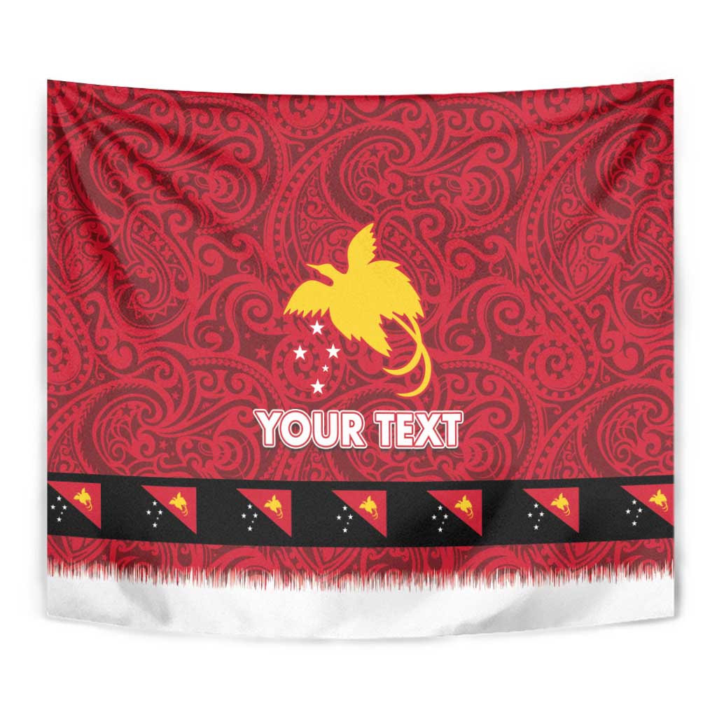 Papua New Guinea Merry Christmas Tapestry Santa Suit Style With Melanesian Pattern LT03 - Polynesian Pride