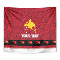 Papua New Guinea Merry Christmas Tapestry Santa Suit Style With Melanesian Pattern LT03 - Polynesian Pride