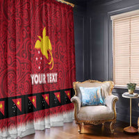 Papua New Guinea Merry Christmas Window Curtain Santa Suit Style With Melanesian Pattern LT03 - Polynesian Pride