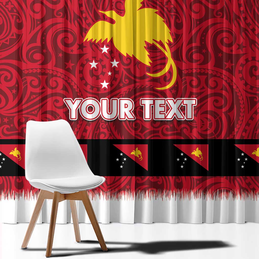 Papua New Guinea Merry Christmas Window Curtain Santa Suit Style With Melanesian Pattern LT03 - Polynesian Pride