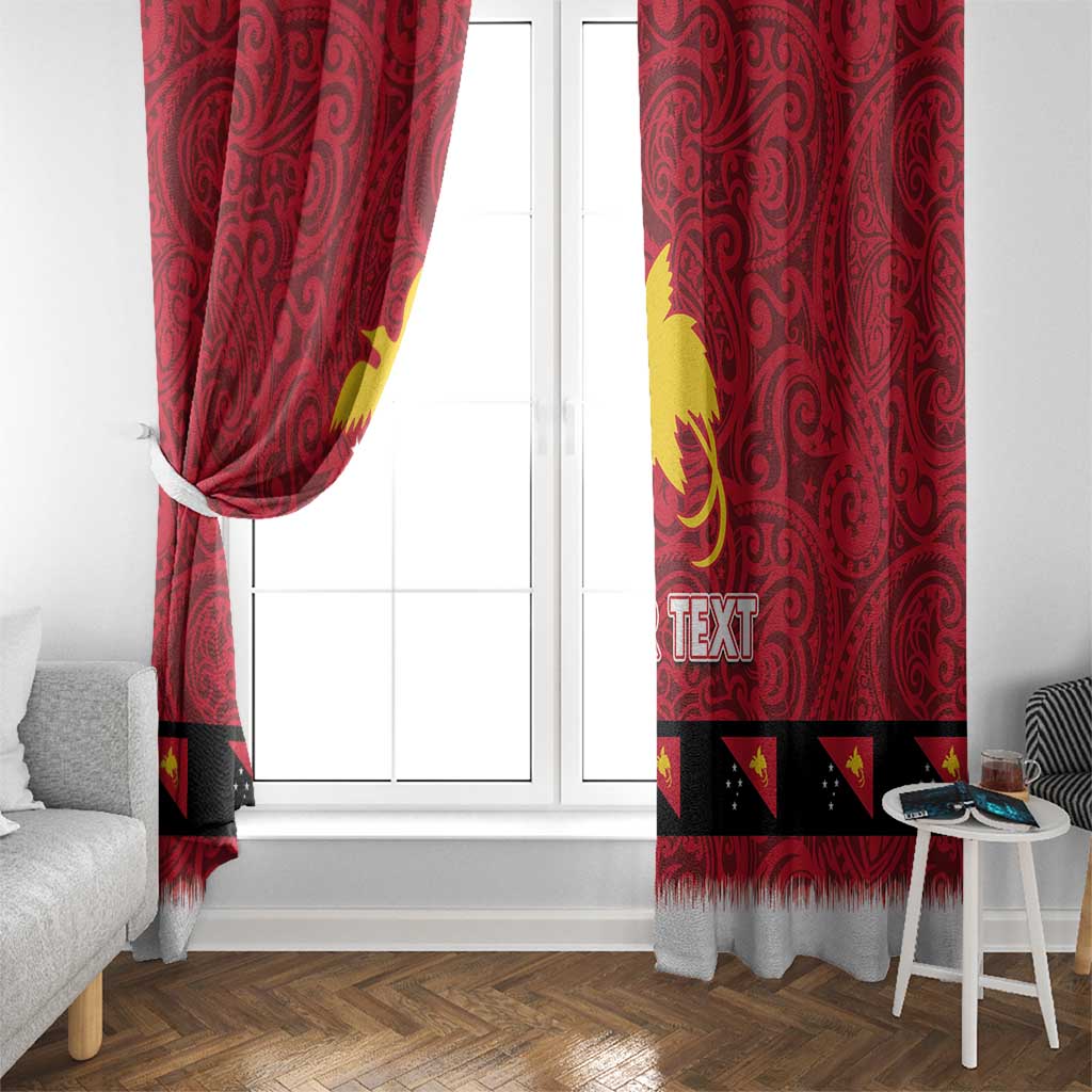 Papua New Guinea Merry Christmas Window Curtain Santa Suit Style With Melanesian Pattern LT03 - Polynesian Pride