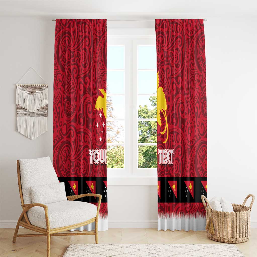 Papua New Guinea Merry Christmas Window Curtain Santa Suit Style With Melanesian Pattern LT03 - Polynesian Pride