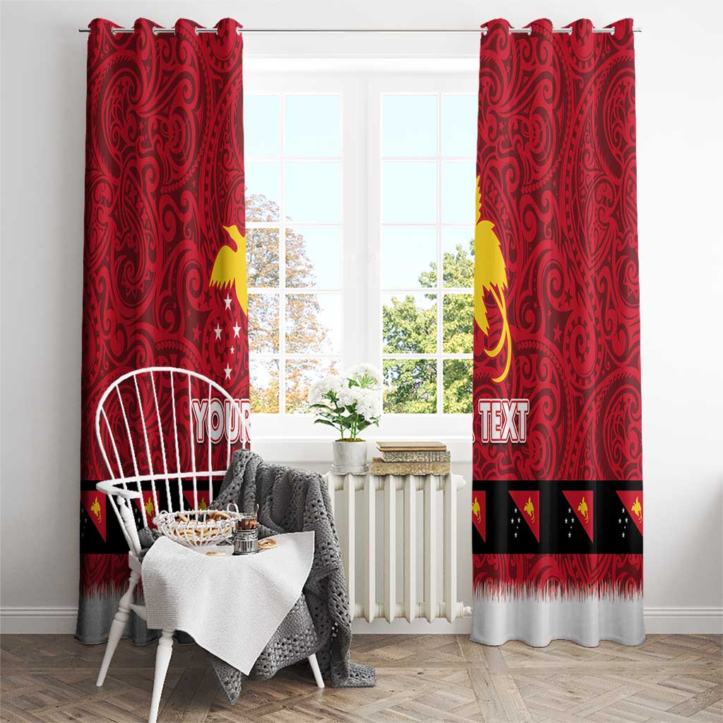 Papua New Guinea Merry Christmas Window Curtain Santa Suit Style With Melanesian Pattern LT03 - Polynesian Pride
