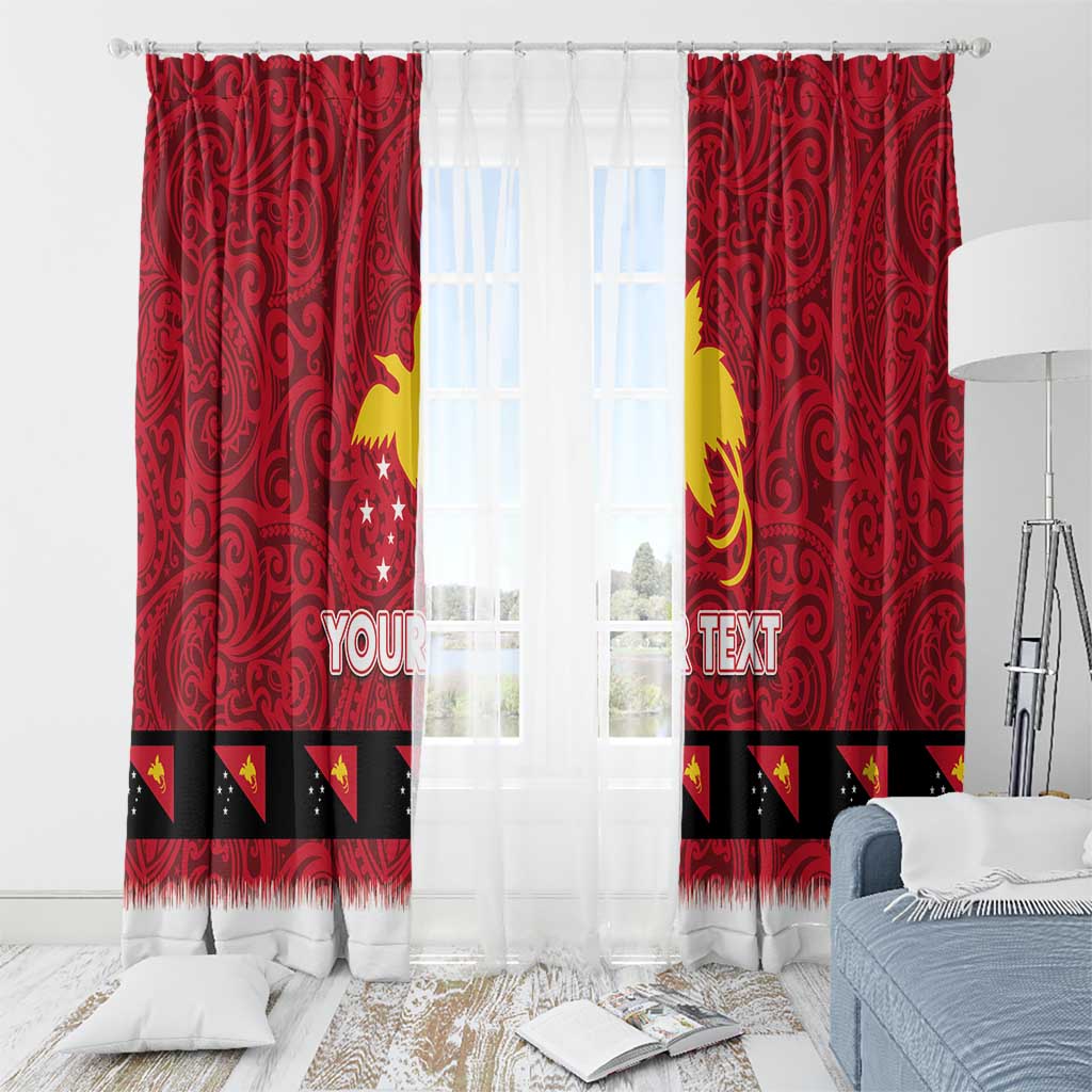 Papua New Guinea Merry Christmas Window Curtain Santa Suit Style With Melanesian Pattern LT03 - Polynesian Pride