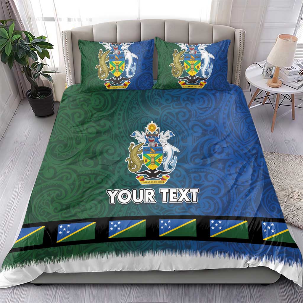 Solomon Islands Merry Christmas Bedding Set Santa Suit Style With Melanesian Pattern LT03 - Polynesian Pride