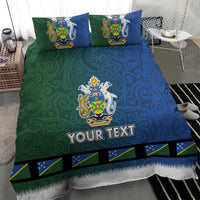 Solomon Islands Merry Christmas Bedding Set Santa Suit Style With Melanesian Pattern LT03 - Polynesian Pride