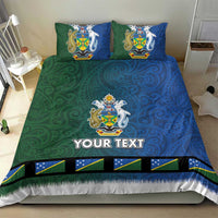 Solomon Islands Merry Christmas Bedding Set Santa Suit Style With Melanesian Pattern LT03 - Polynesian Pride
