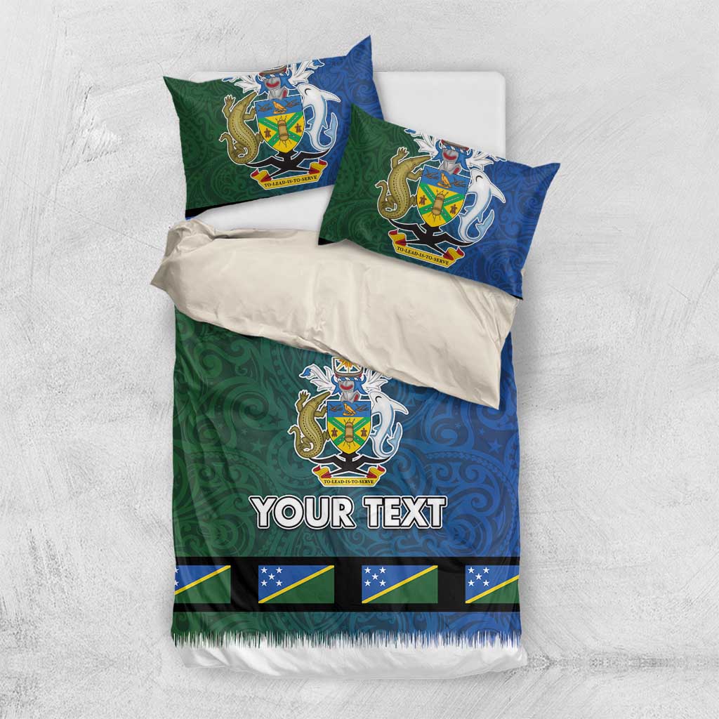 Solomon Islands Merry Christmas Bedding Set Santa Suit Style With Melanesian Pattern LT03 US Twin 172cm x 218cm Green - Polynesian Pride