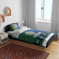 Solomon Islands Merry Christmas Bedding Set Santa Suit Style With Melanesian Pattern LT03 - Polynesian Pride